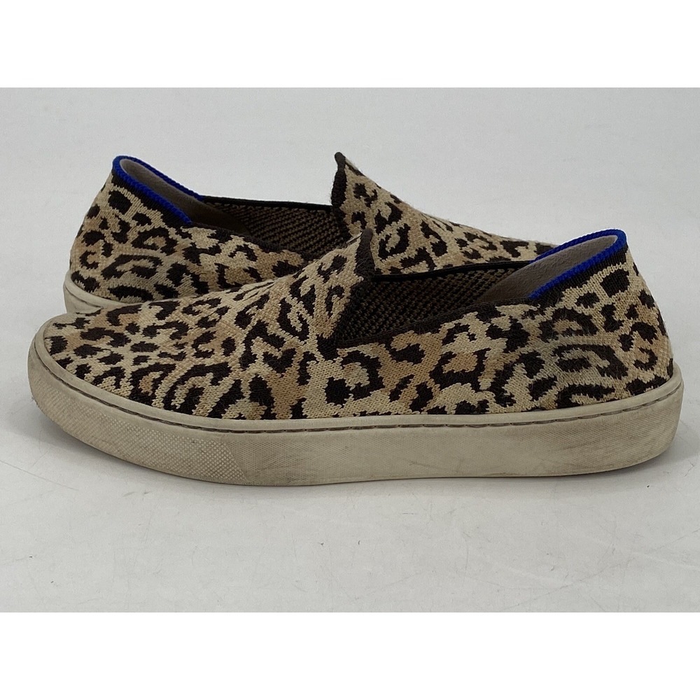 Rothy's The Original Slip On Sneaker Women's‎ Spotted Cat Flat Shoes Size 5